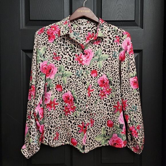 Esqualo Tiger Rose Blouse - Picture 3 of 12